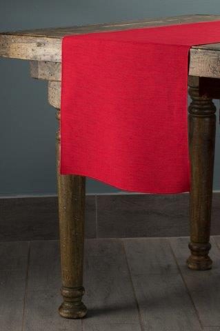Shantung Red table runner